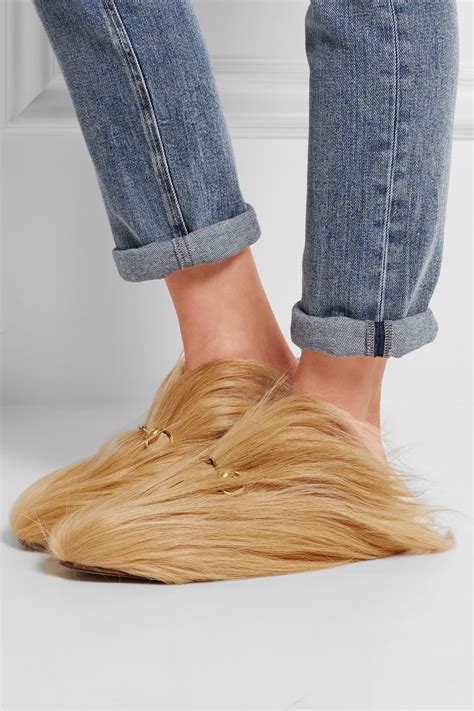 gucci goat hair shoes|gucci horse bit loafers.